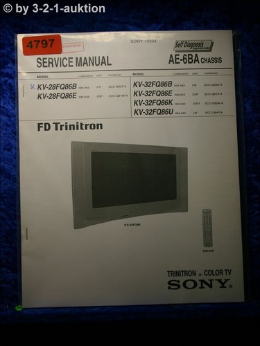 Sony service manual 28fq86b - sony,