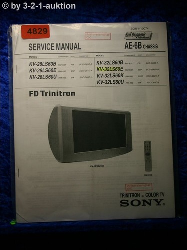 Sony manuale servizio kv - di,