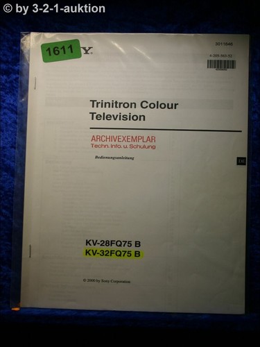 Sony manuale istruzioni kv - manuale,