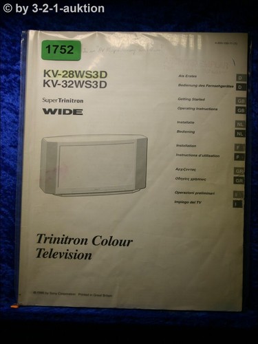 Sony manuale istruzioni kv - di,