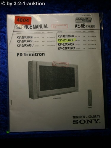 Sony manuale servizio kv - manuale,