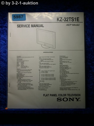 Sony manuale servizio kz - manuale, di