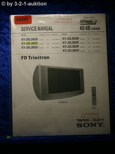 Sony manuale servizio kv - sony,