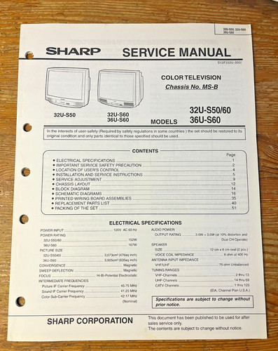 Sharp manuale servizio - sharp,