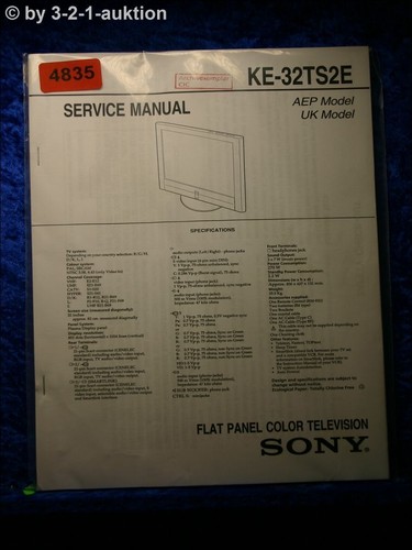 Sony service manual - service, ke
