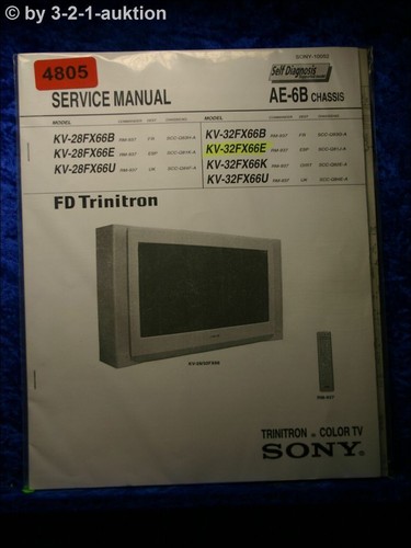 Sony manuale servizio kv - sony,