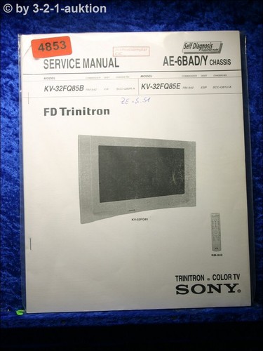 Sony manuale servizio kv - sony,